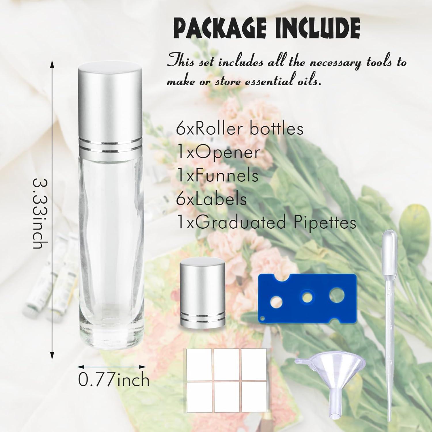 6 Botellas de Vidrio para Aceite Esencial 10ml HTHOOOOOME