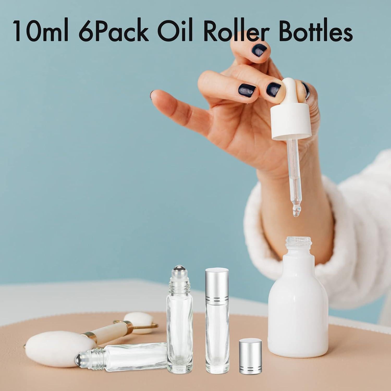 6 Botellas de Vidrio para Aceite Esencial 10ml HTHOOOOOME