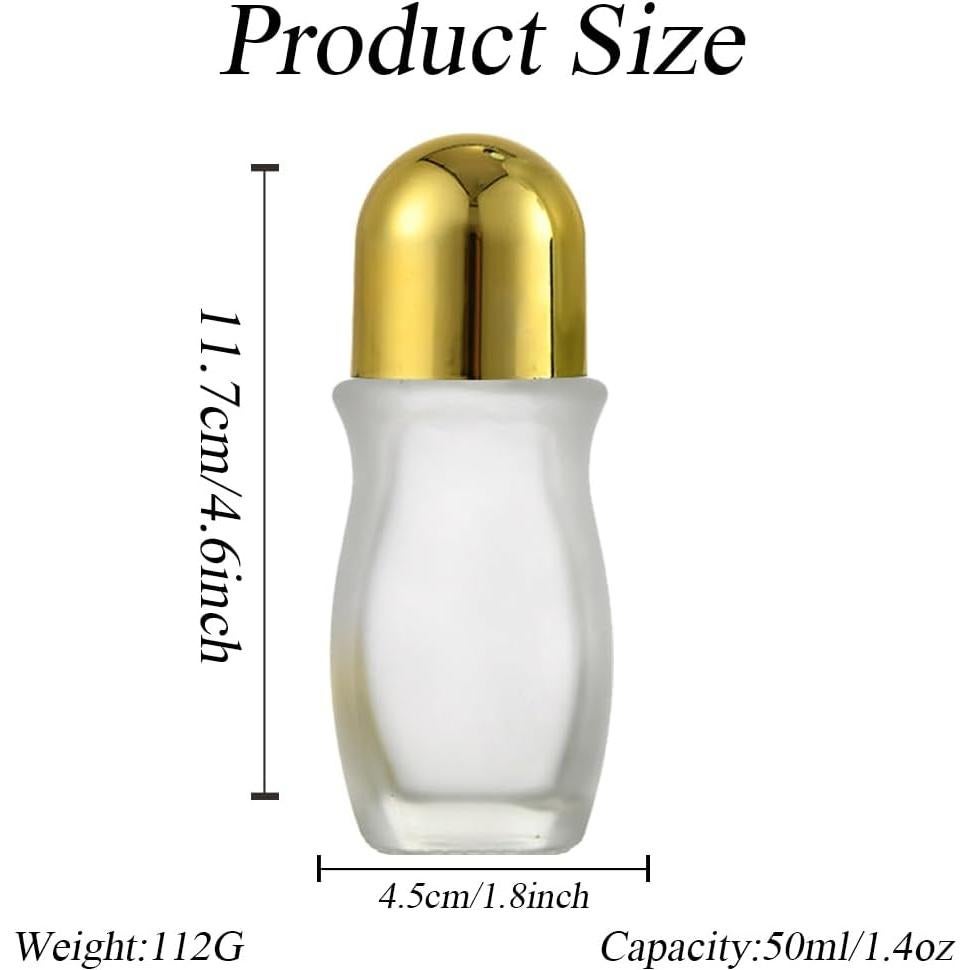 2 Botellas de Vidrio 50ml con Bola Rodante Erioctry