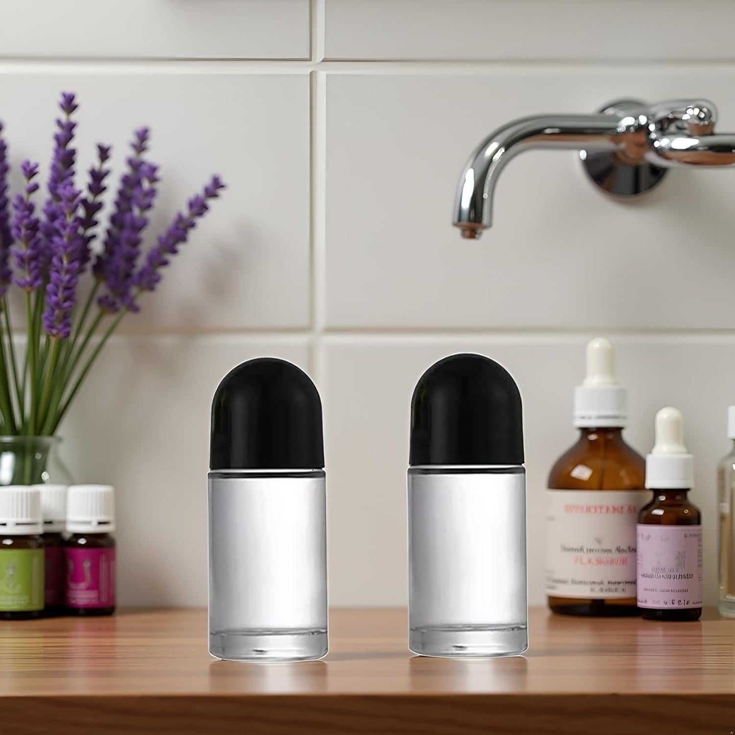 2 Botellas Roller de Vidrio 50ml Calsgkspray para Aceites