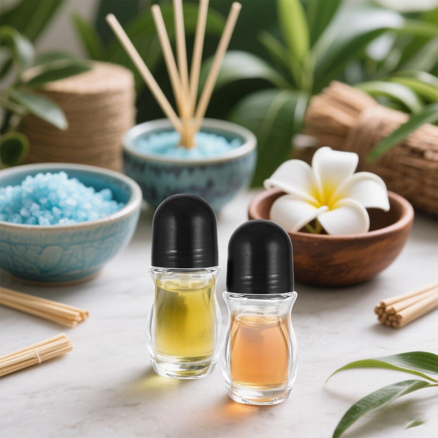 Botellas de Rodillo de Vidrio Xyulaan 30ml para Aceites Esenciales