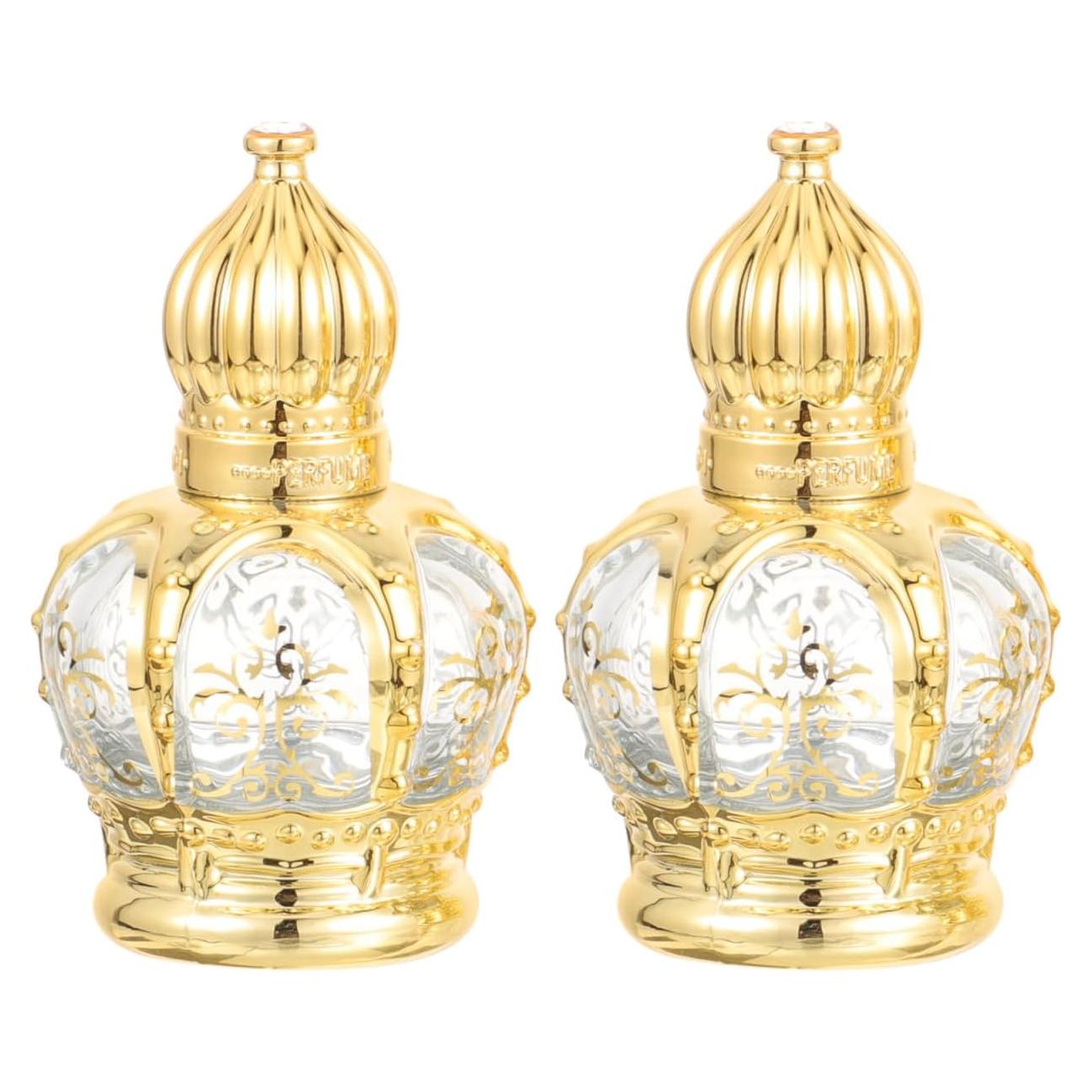 Botellas de Aceite Esencial con Rodillo jojofuny 10ml Doradas