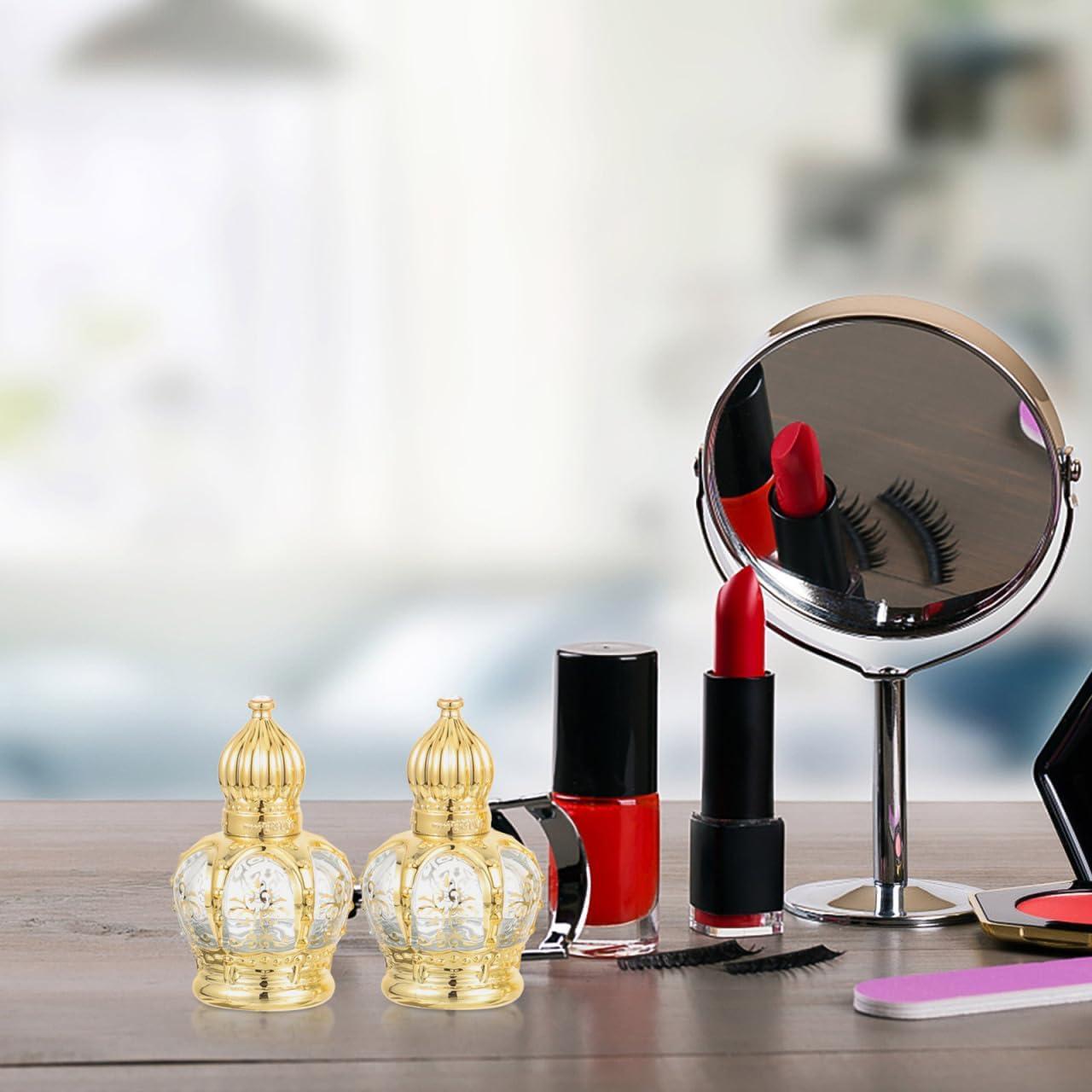 Botellas de Aceite Esencial con Rodillo jojofuny 10ml Doradas