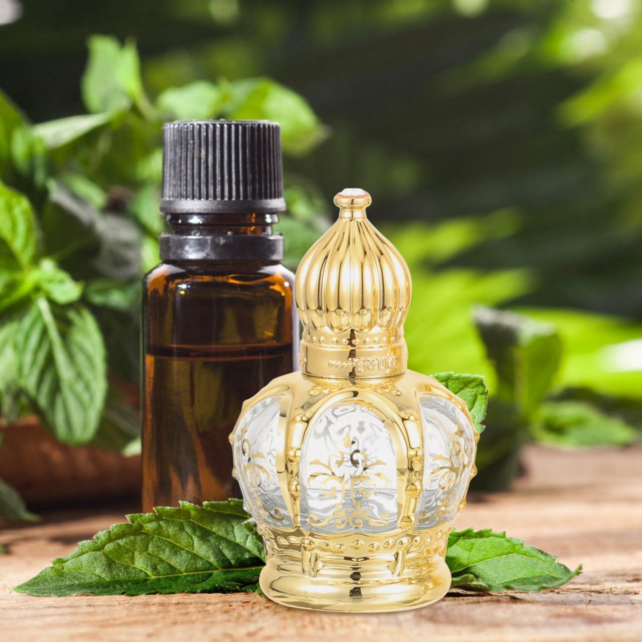 Botellas de Aceite Esencial con Rodillo jojofuny 10ml Doradas