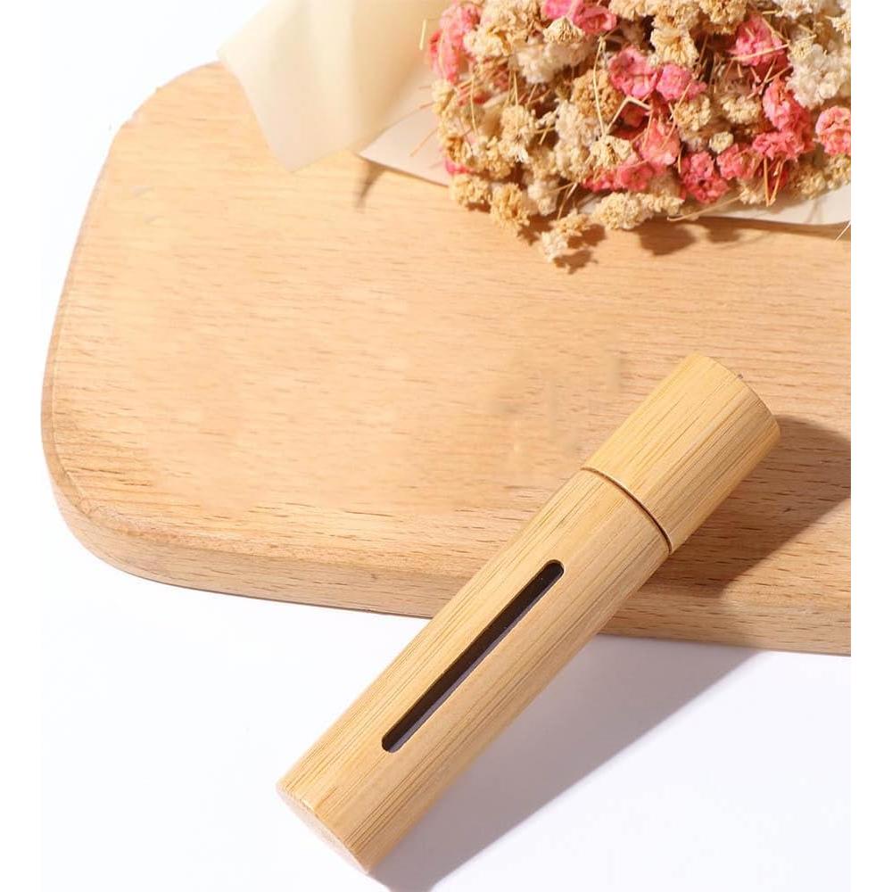 5 Botellas de Rodillo 10ml Pokinge con Apariencia de Madera