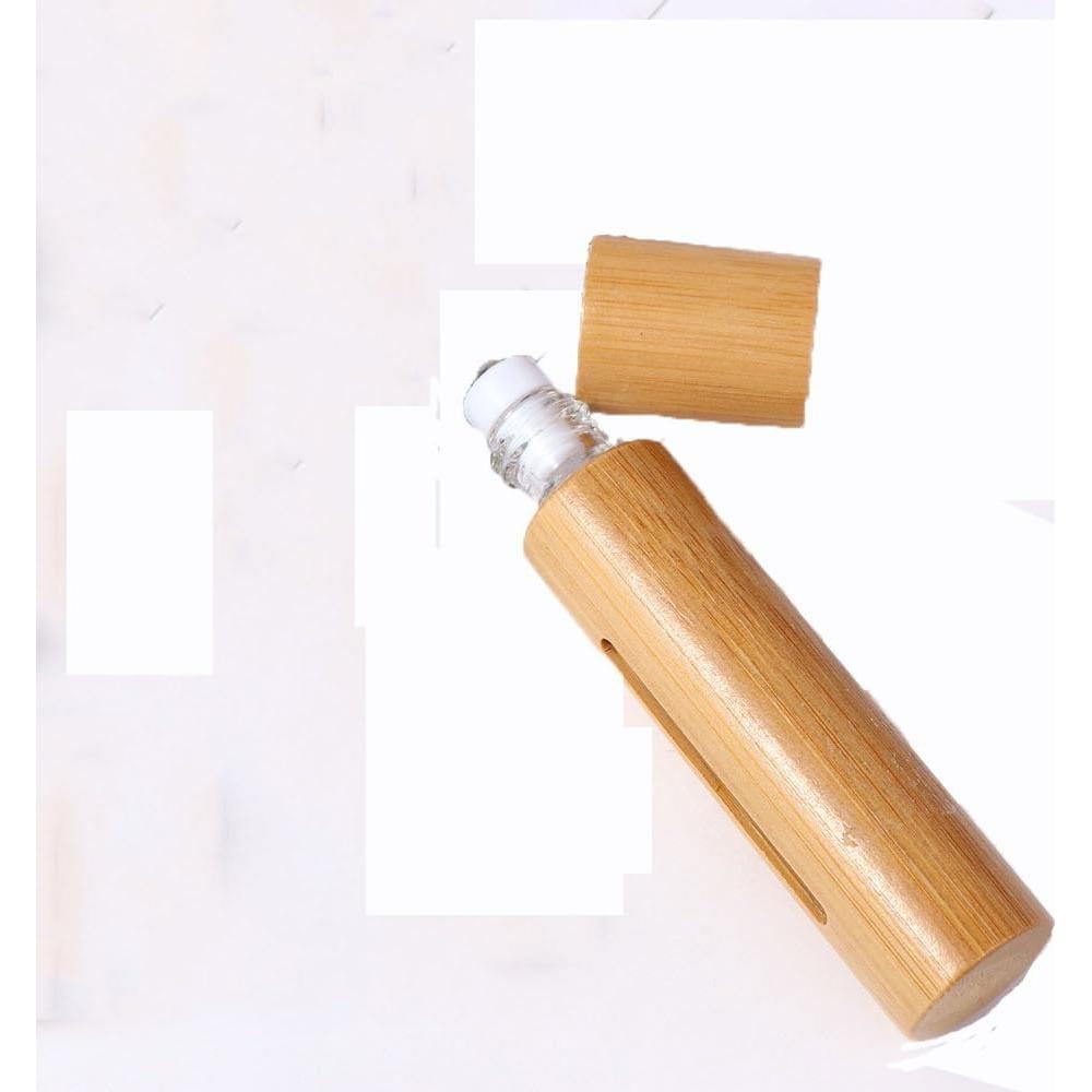 5 Botellas de Rodillo 10ml Pokinge con Apariencia de Madera