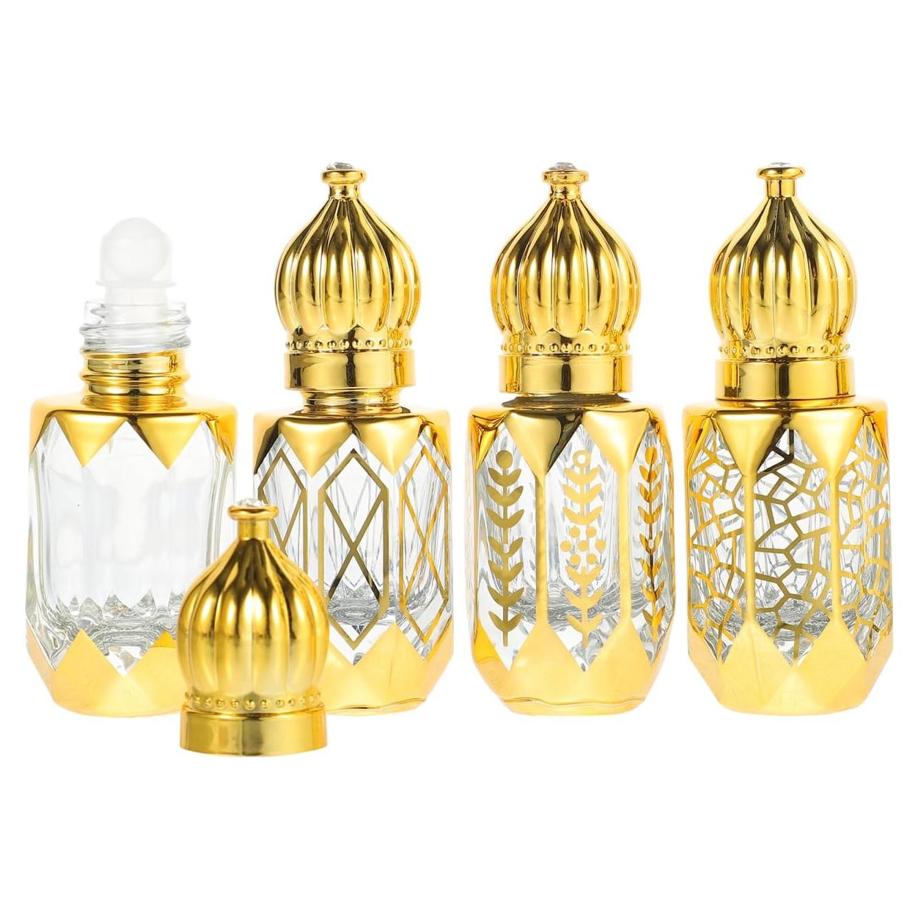 Set de 4 Botellas de Rodillo de Vidrio 6ml Healeved A Prueba de Fugas