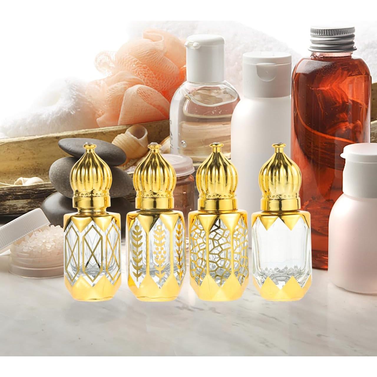 Set de 4 Botellas de Rodillo de Vidrio 6ml Healeved A Prueba de Fugas