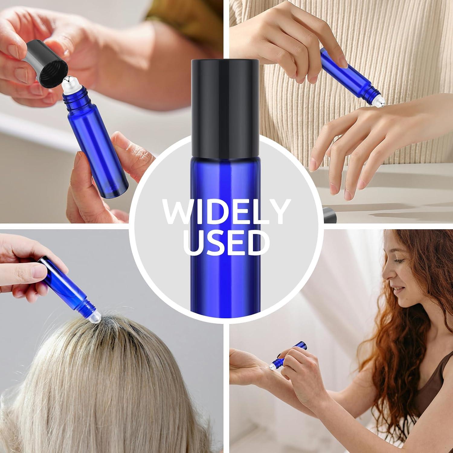 Botellas de Rodillo 10ml Bofessor - Pack 4 Vidrio UV con Accesorios