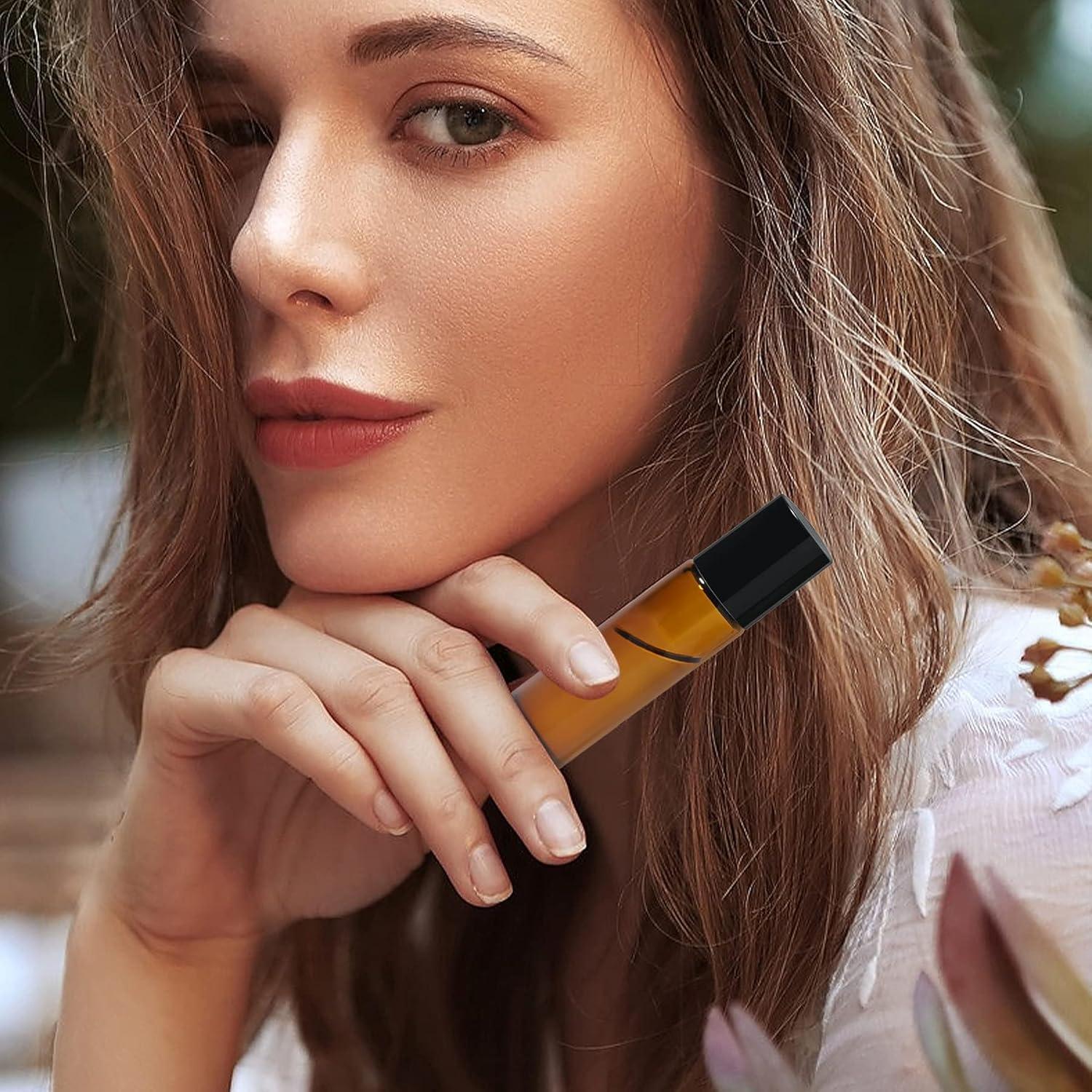 Botellas de Rodillo ComSaf 24 Piezas 10ml Vidrio Ámbar