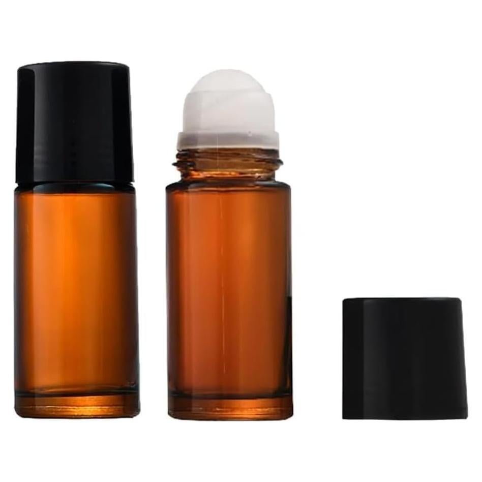 Set de 2 Botellas de Vidrio Marrón 50ml Roll-On Jinshining