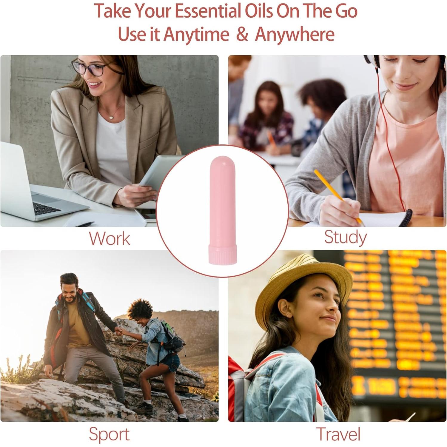 Juego de 120 Inhaladores Nasales de Aceite Esencial ifin