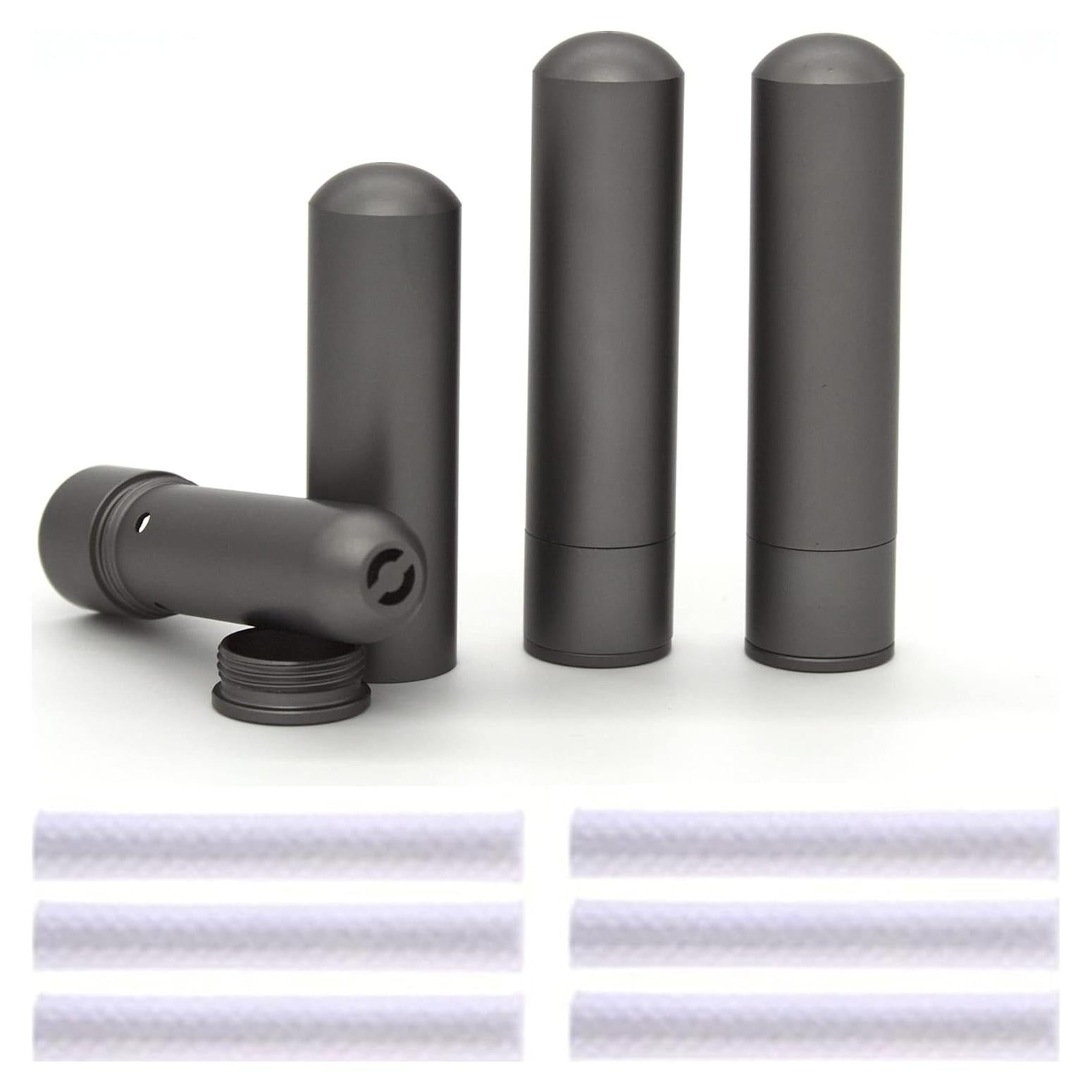 Inhaladores de Aromaterapia EBI - 3 Tubos de Aluminio Reutilizables