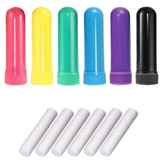 6 Inhaladores Nasales Recargables HLLMX para Aromaterapia