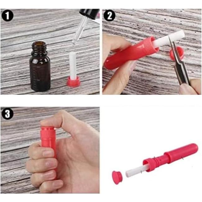 6 Inhaladores Nasales Recargables HLLMX para Aromaterapia