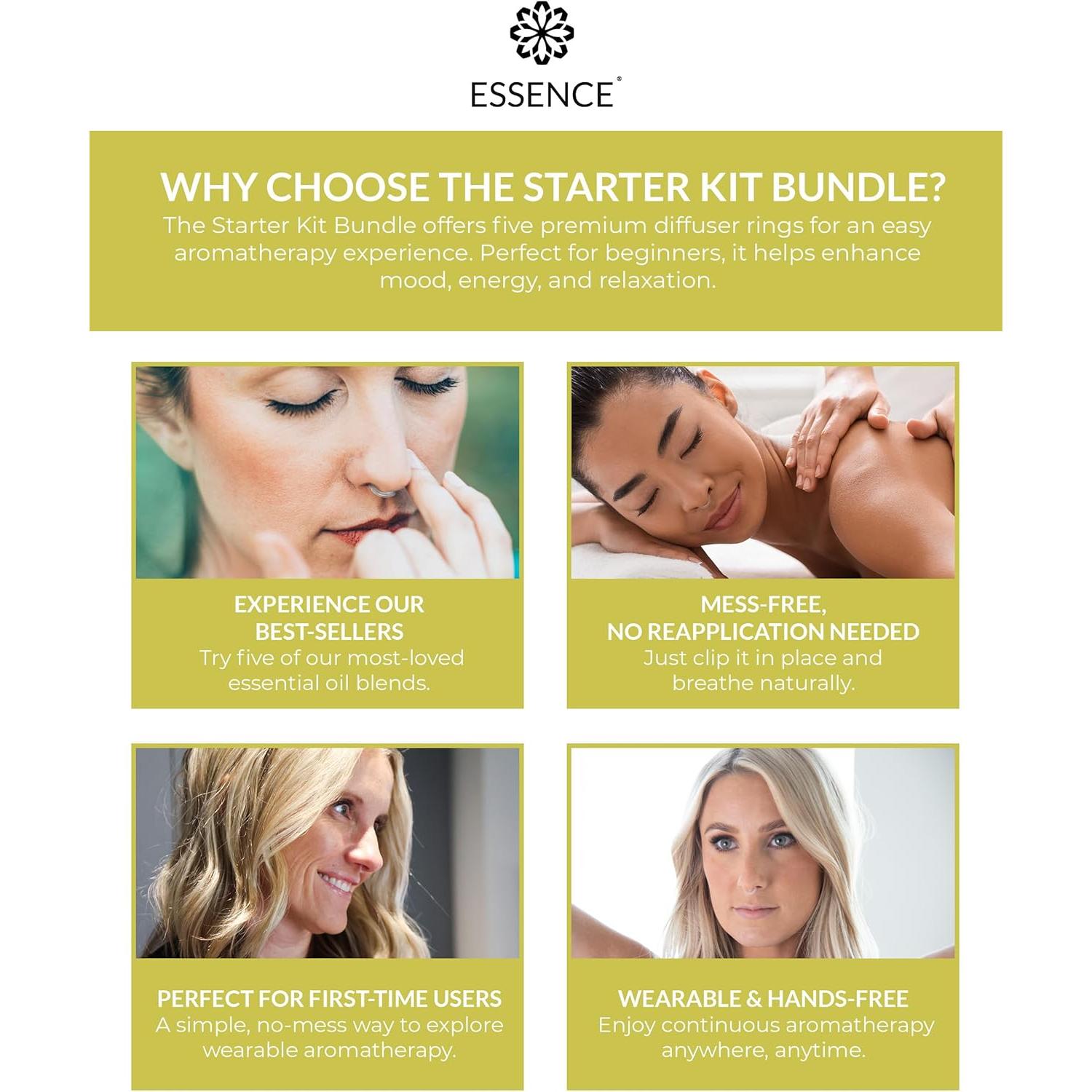 Kit de Inicio Aromaterapia Portátil Essence - 5 Fragancias