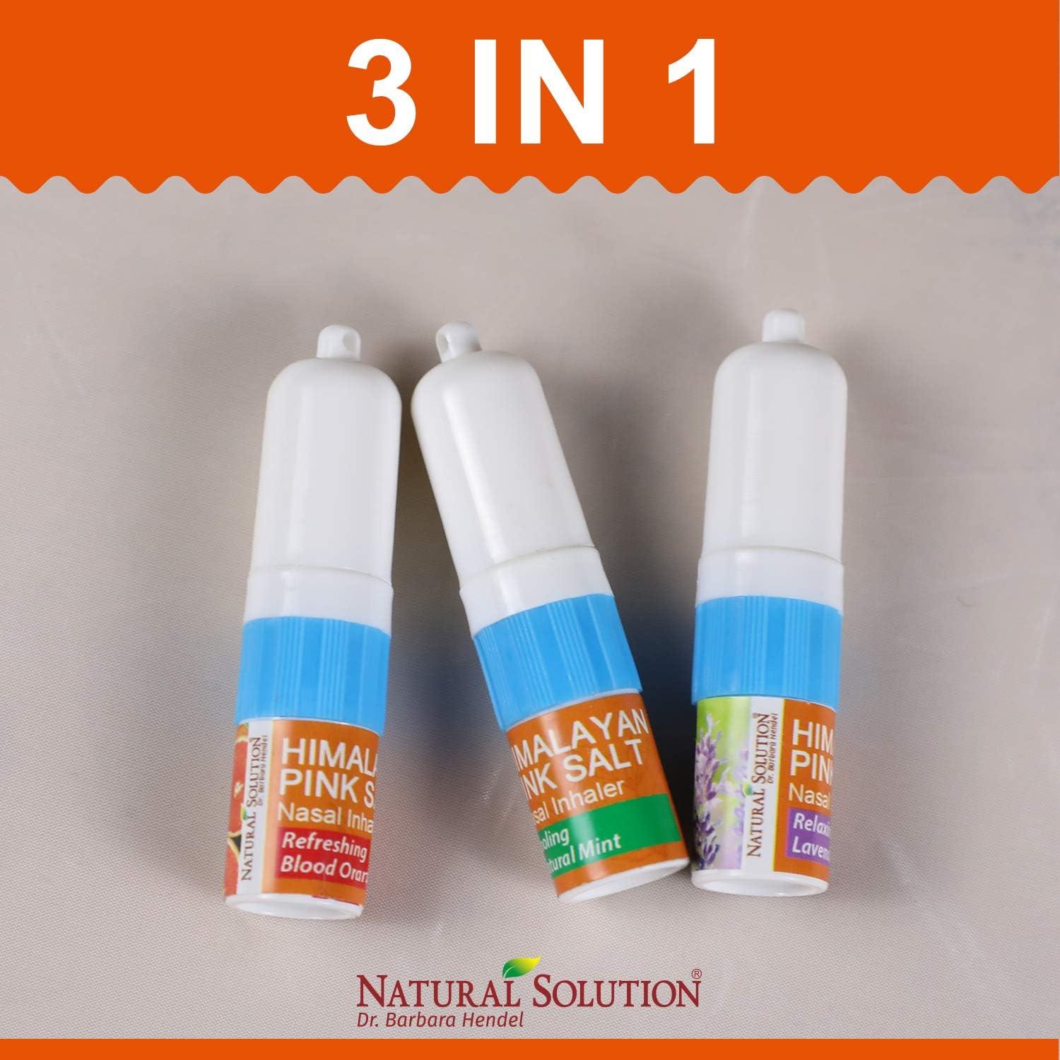 Inhalador Nasal de Sal Rosa del Himalaya WBM - 3 Aromas