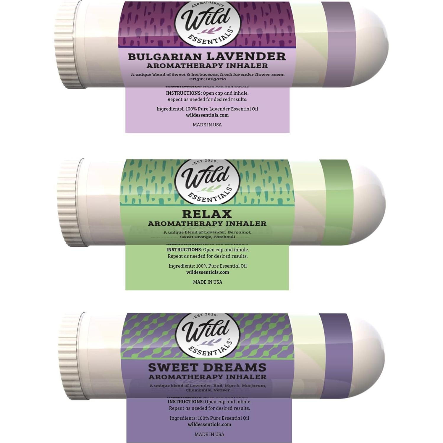 Inhaladores Nasales de Aromaterapia Wild Essentials - Paquete de 6