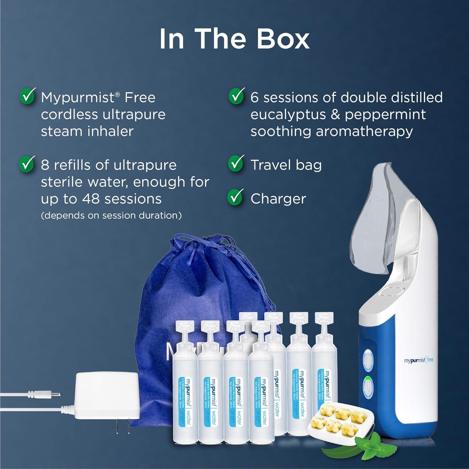 Inhalador de Vapor Mypurmist Free Ultrapure - Portátil y a Batería