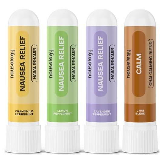 Inhalador Nasal Nausology - Aceites Esenciales - Paquete de 4