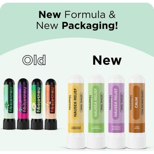 Inhalador Nasal Nausology - Aceites Esenciales - Paquete de 4