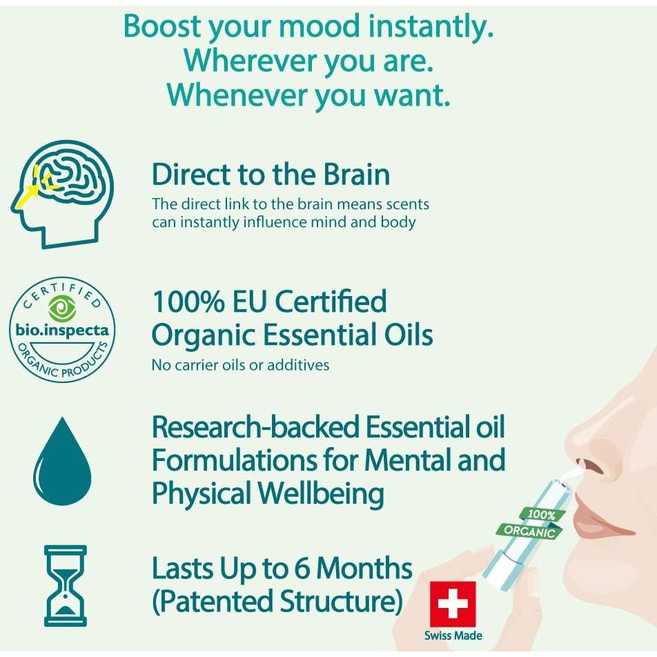 Inhalador Nasal Aromaterapia AromaStick Suiza - Set 1 Varita