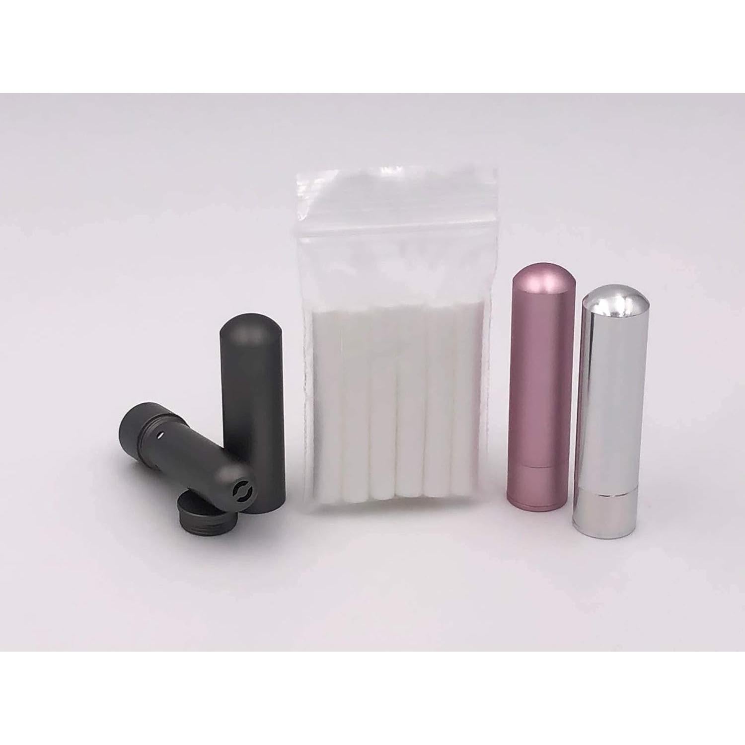 Inhaladores de Aromaterapia EBI - 3 Tubos Reutilizables de Aluminio