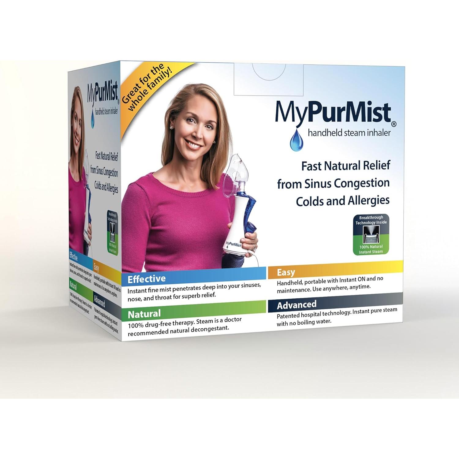 Inhalador de vapor portátil MyPurMist Classic con soporte