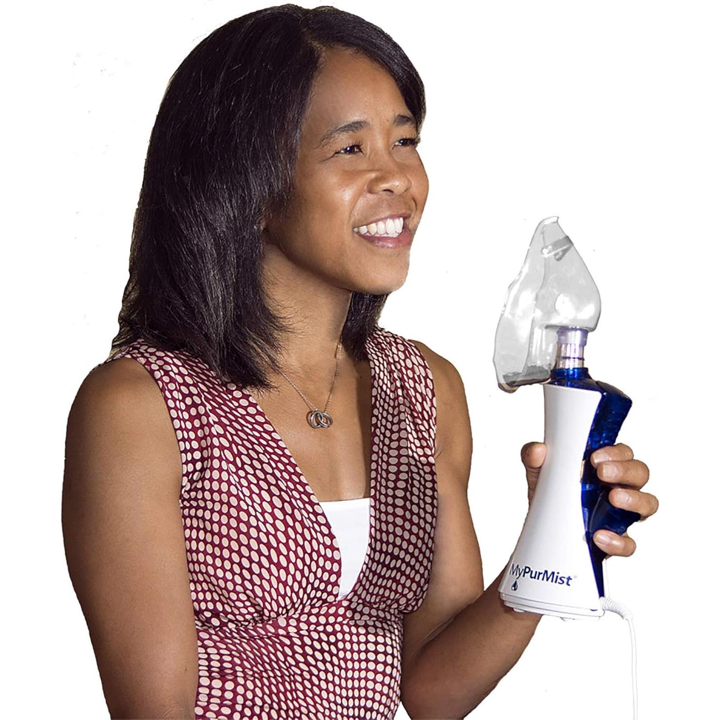 Inhalador de vapor portátil MyPurMist Classic con soporte