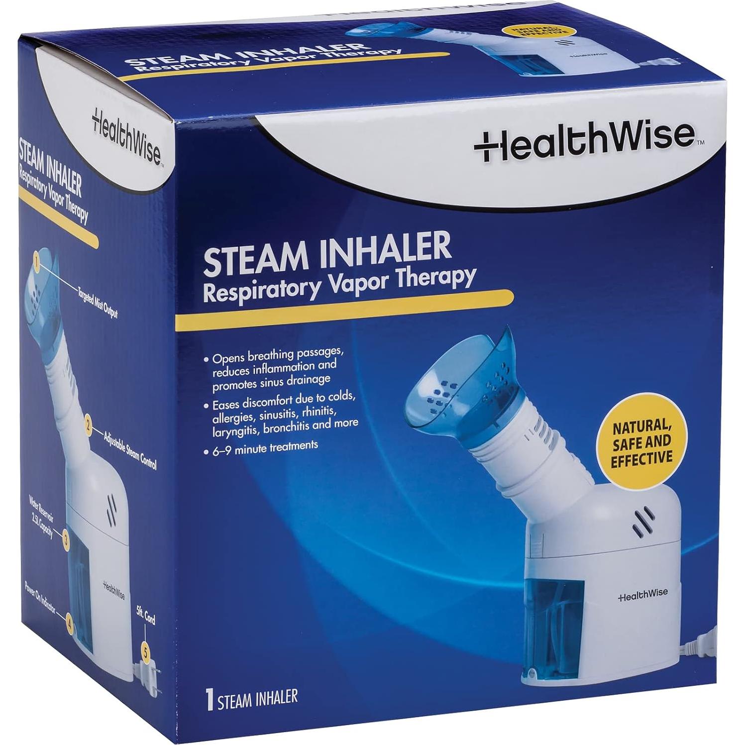 Inhalador de Vapor HealthWise 59-525 | Terapia Respiratoria y Facial