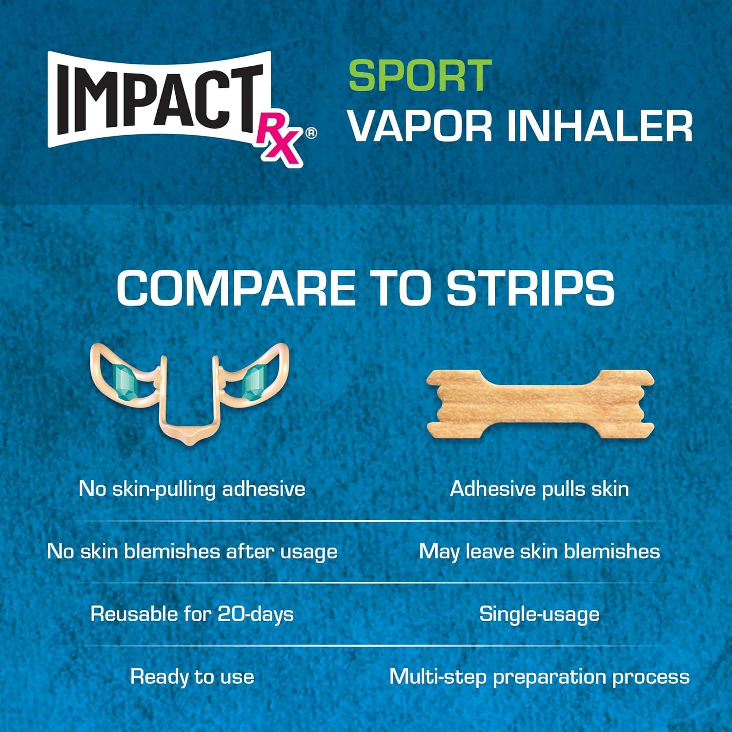 Inhalador de Vapor ImpactRx Sport - Mejora Respiración y Energía - Paquete de 2
