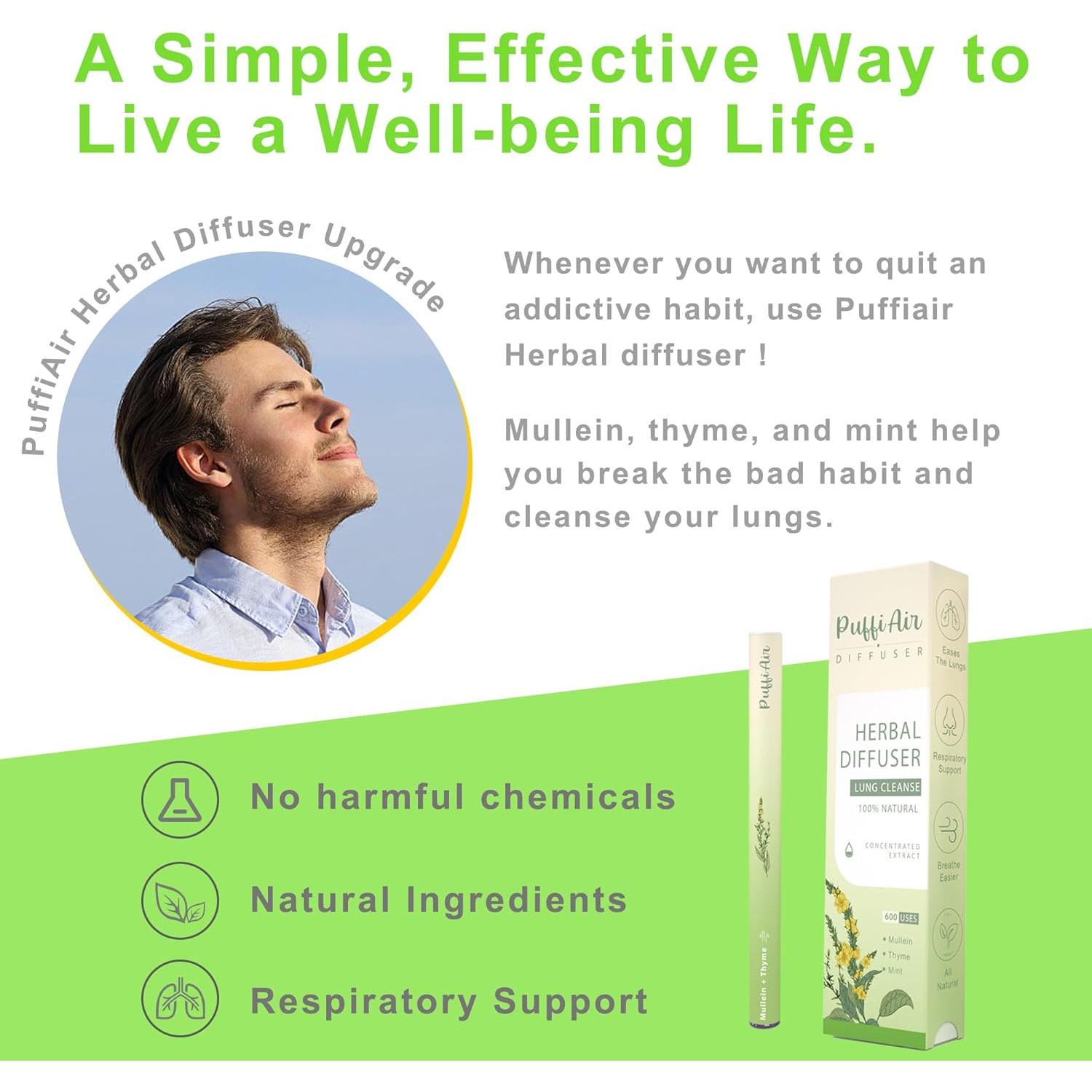 Difusor Herbal TWINSTECH 1 Fl Oz con Mullein, Tomillo y Menta