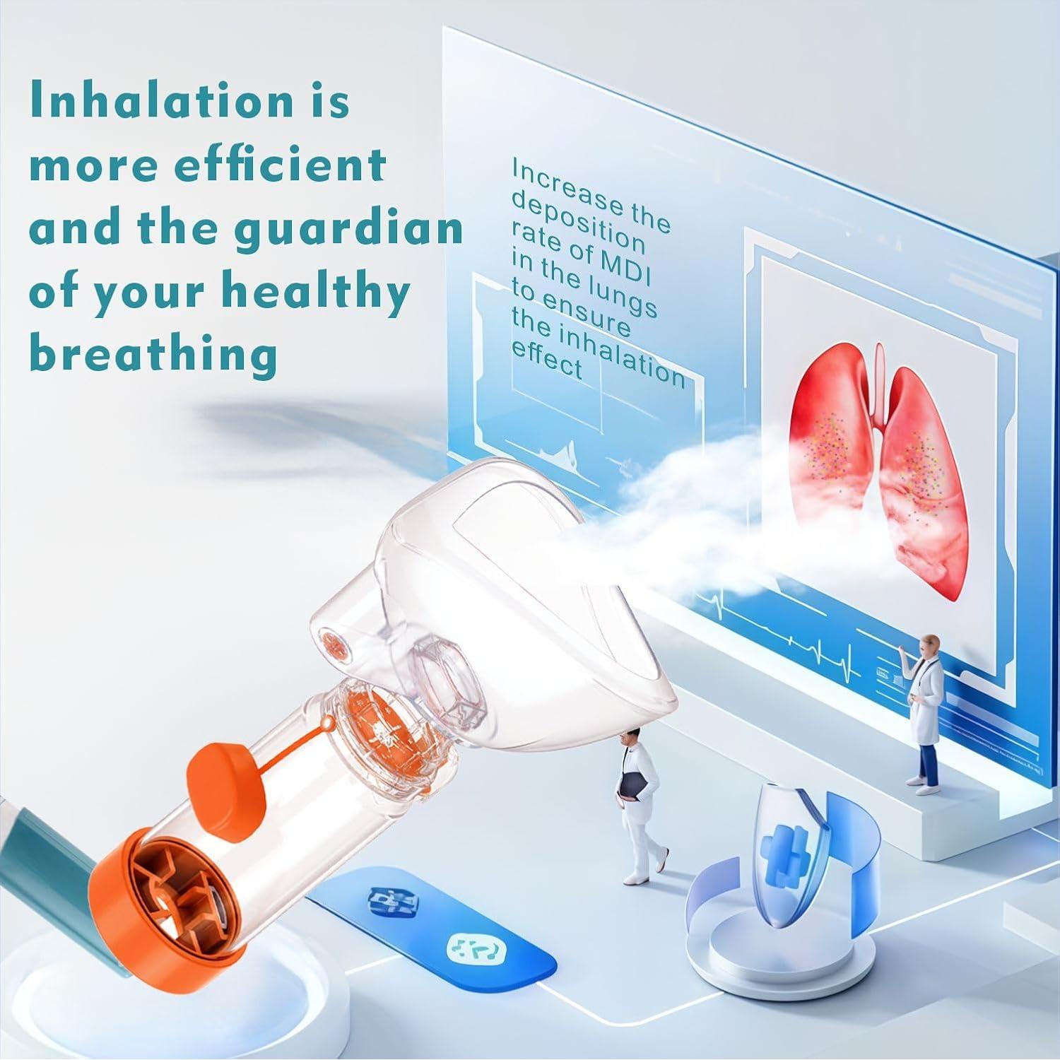 Espaciador de Inhalador de Silicona Suave Nessi OTC Adulto Amarillo