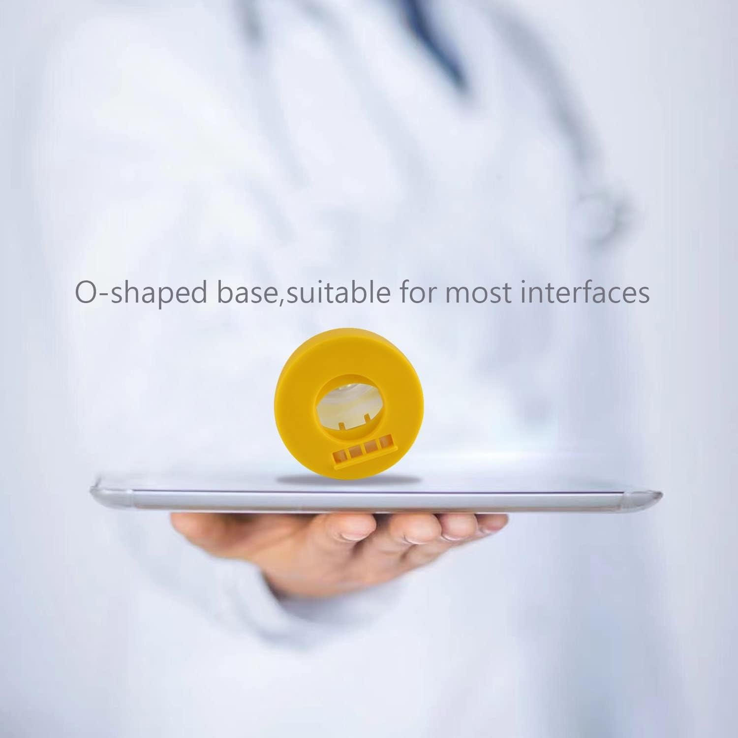 Espaciador de Inhalador de Silicona Suave Nessi OTC Adulto Amarillo