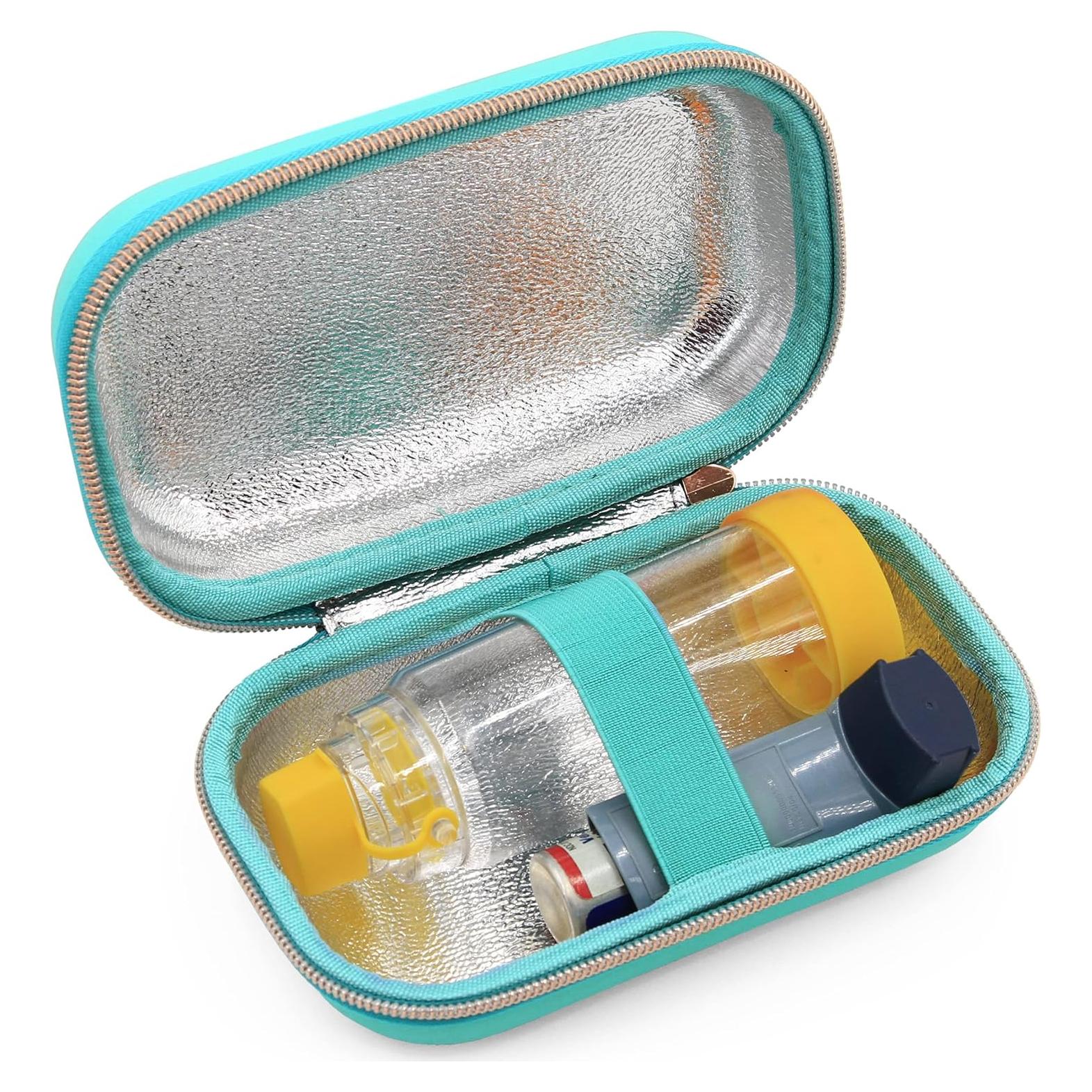 Estuche de Inhalador de Asma CASEMATIX Compacto 17.78x10.16cm