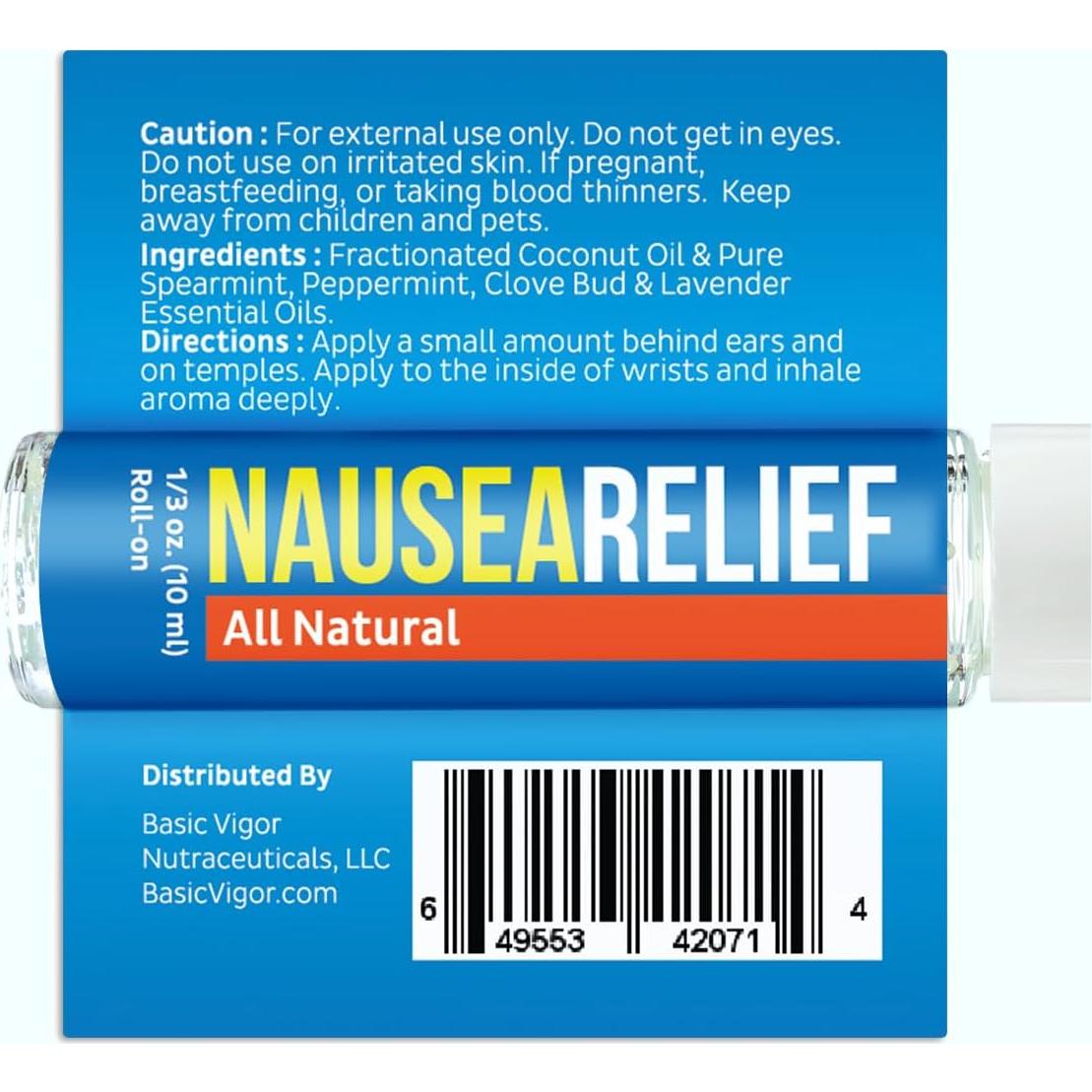 Roll-On Antináuseas Basic Vigor 10ml - Aromaterapia Natural