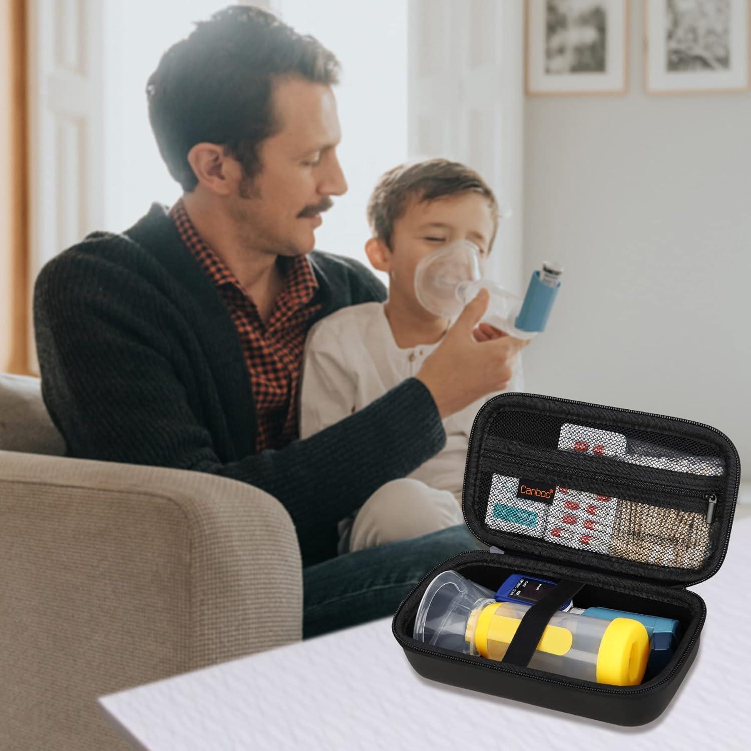 Funda de Transporte Canboc para Inhalador de Asma - Negro