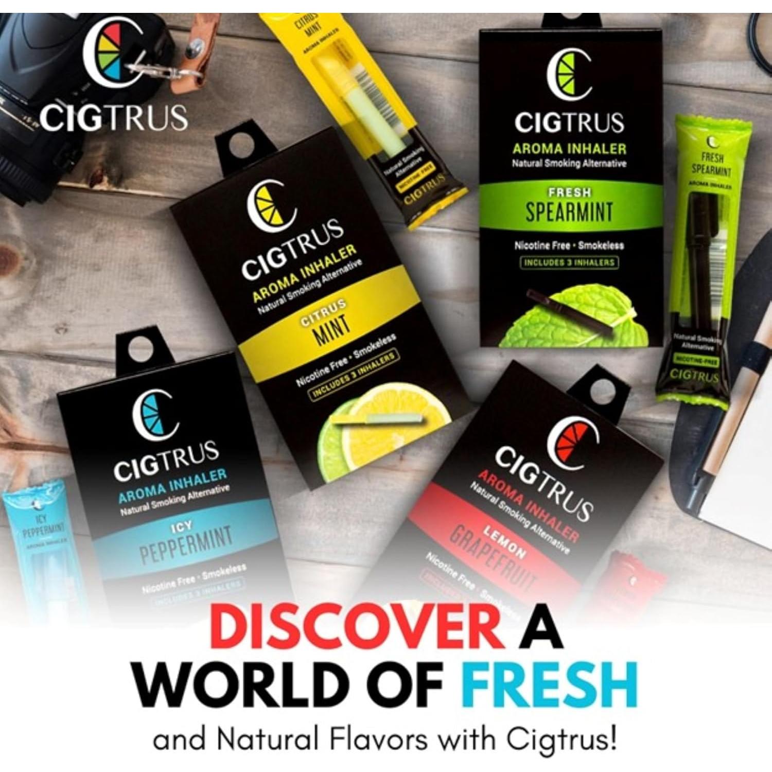 Inhalador Natural Cigtrus Menta Fresca 3 Piezas Sin Nicotina