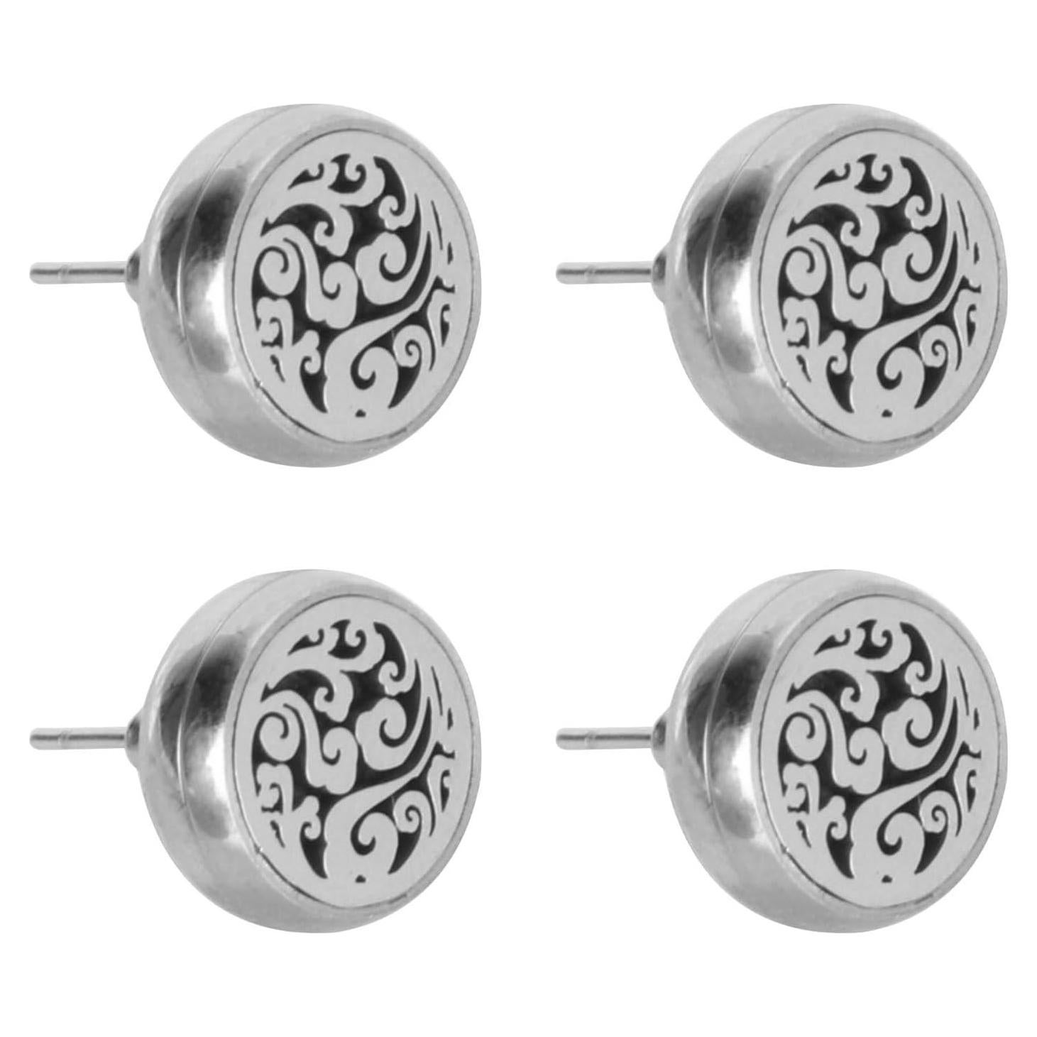 Stainless Steel Essential Oil Diffuser Earrings, Aromatherapy Effect, Multipurpose, Ideal Gift, Compact and Portable