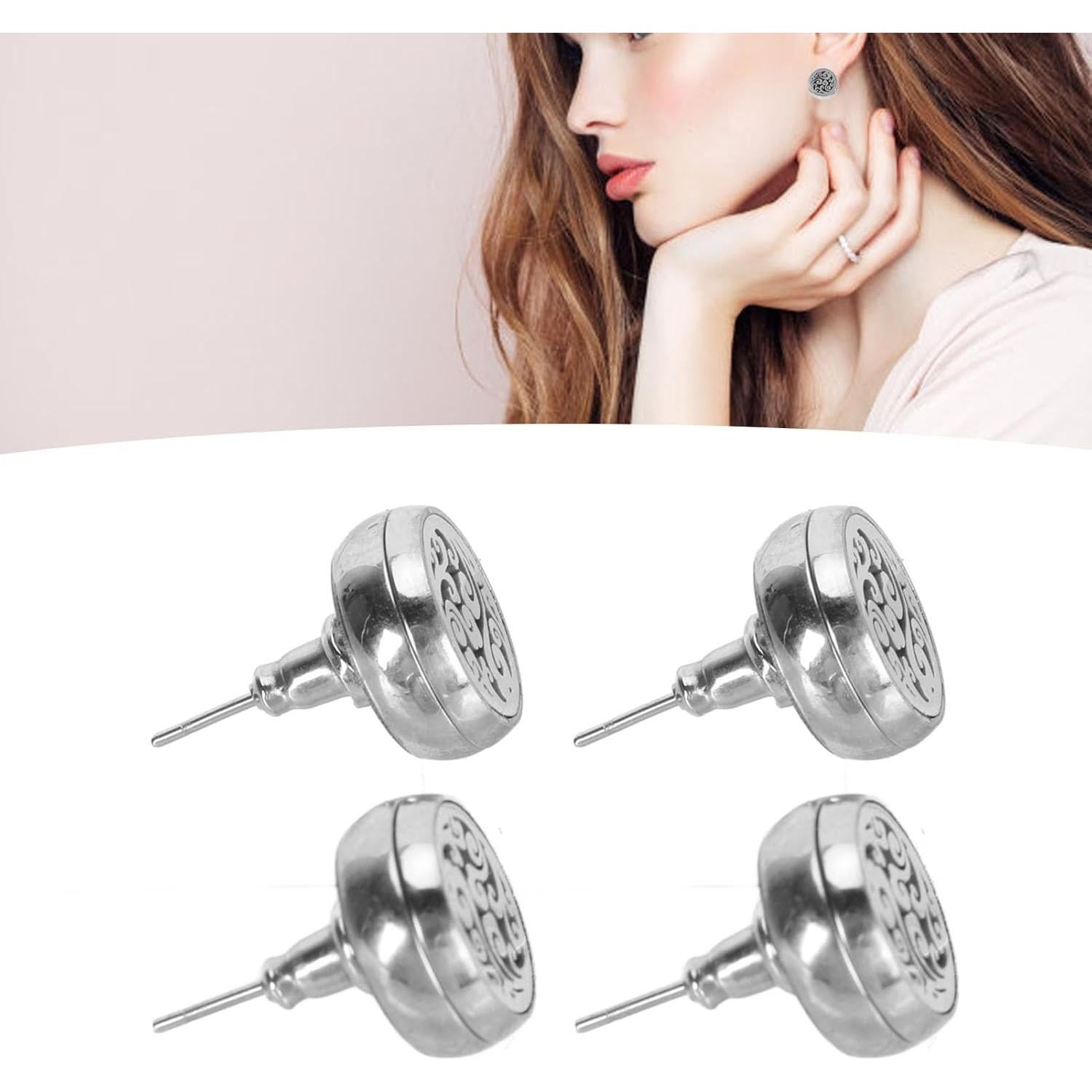 Stainless Steel Essential Oil Diffuser Earrings, Aromatherapy Effect, Multipurpose, Ideal Gift, Compact and Portable