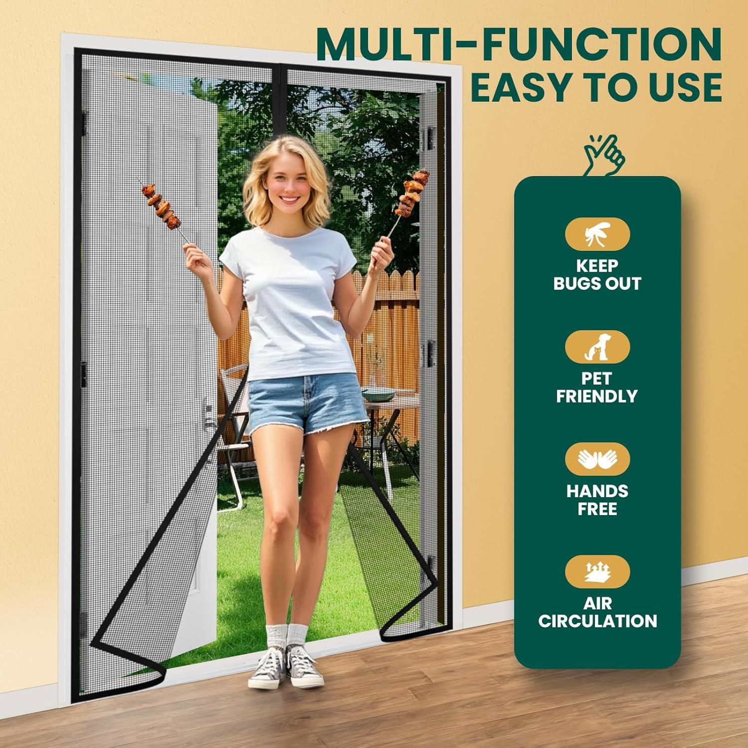 Malla de Puerta Magnética HADOR 36x96 cm Resistente