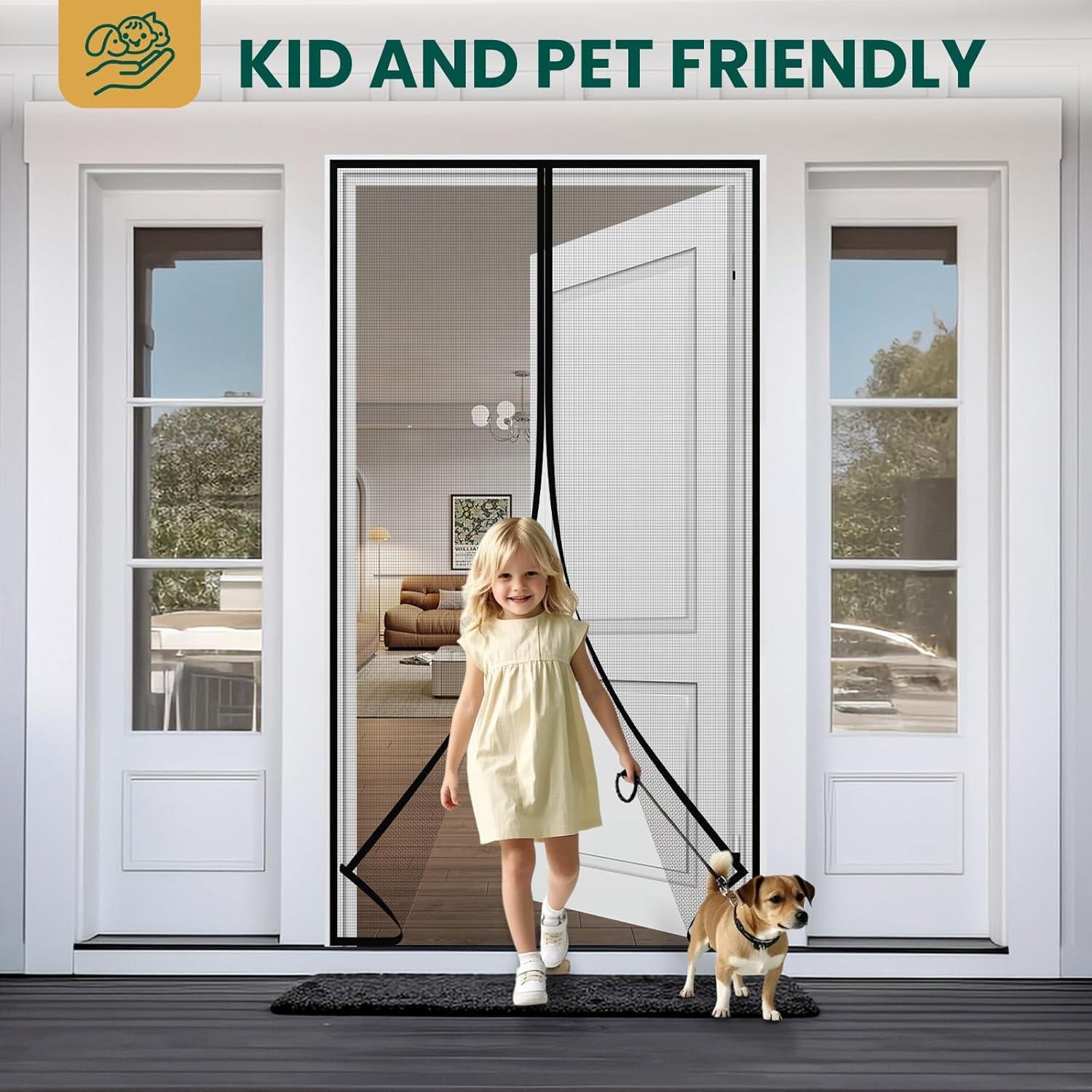 Malla de Puerta Magnética HADOR 36x96 cm Resistente