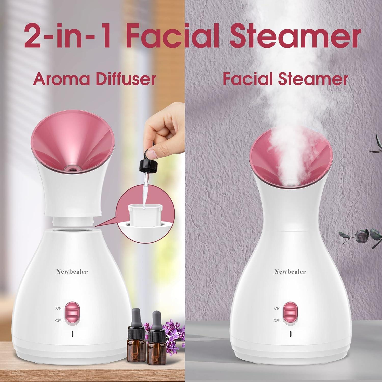 Vaporizador Facial 2en1 Newbealer Rojo 170ml Aromaterapia