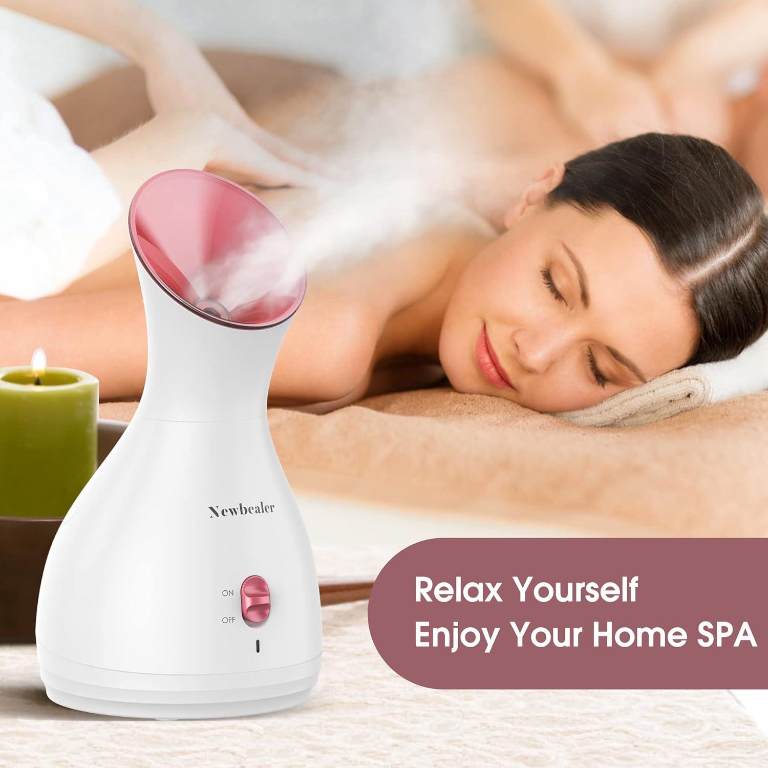 Vaporizador Facial 2en1 Newbealer Rojo 170ml Aromaterapia