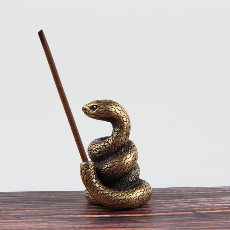4 Soportes de Incienso Chino Mini Vaca, Pollo, Serpiente, Ratón Metal