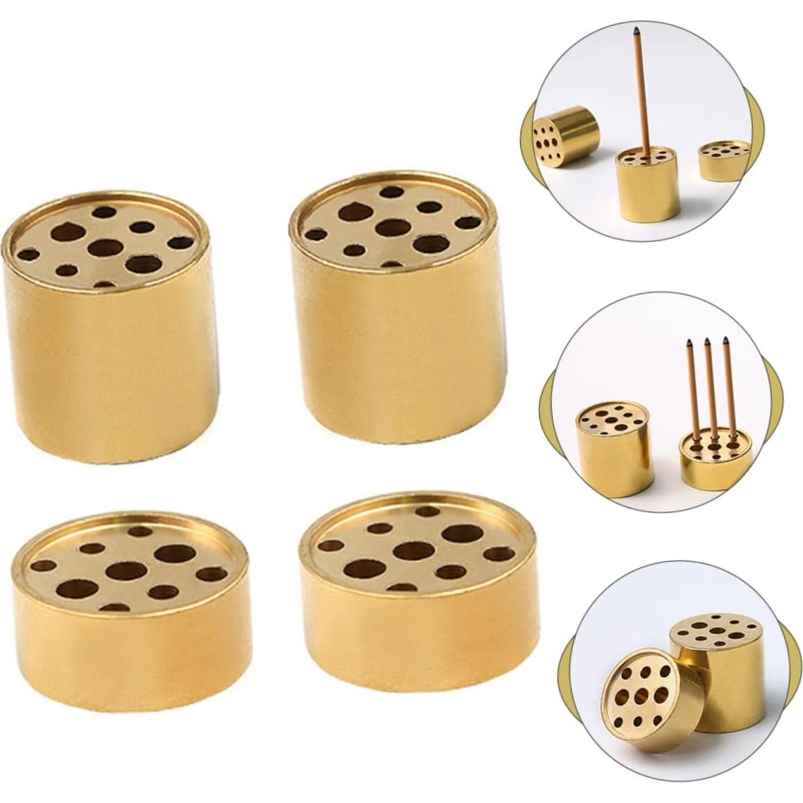 Soporte para Incienso VOSAREA de Cobre Dorado - 4 Piezas