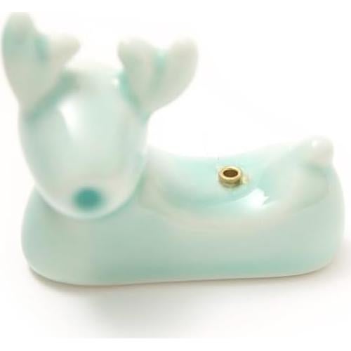 Juego de 3 Soportes de Incienso Cerámica Oavand Gato Cisne Ciervo