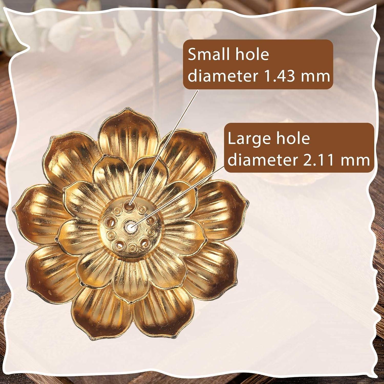 Set de 60 Soportes de Incienso Layhit Loto Dorado 5.5 cm