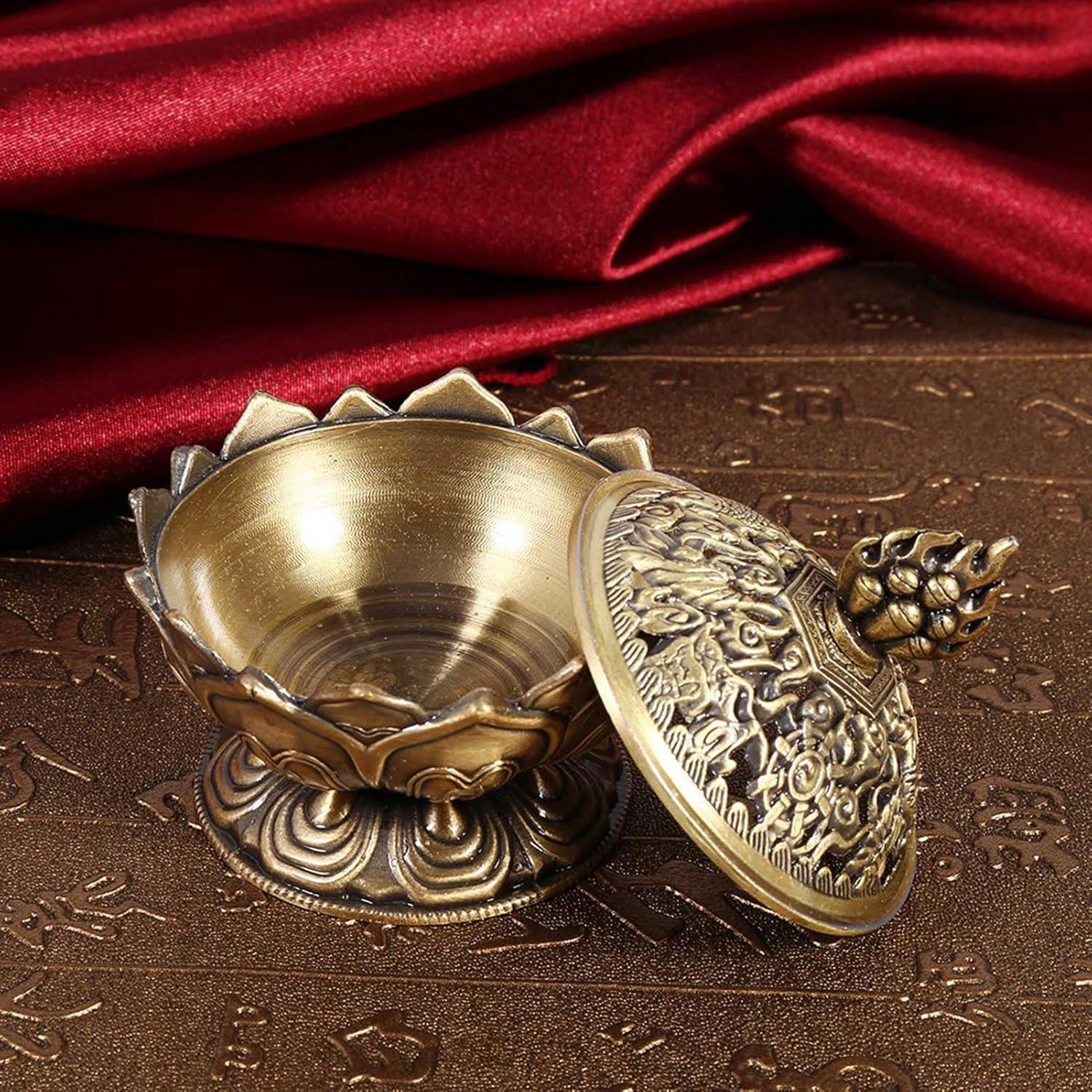 Quemador de Incienso Loto Kodrily de Aleación de Zinc 7x7cm