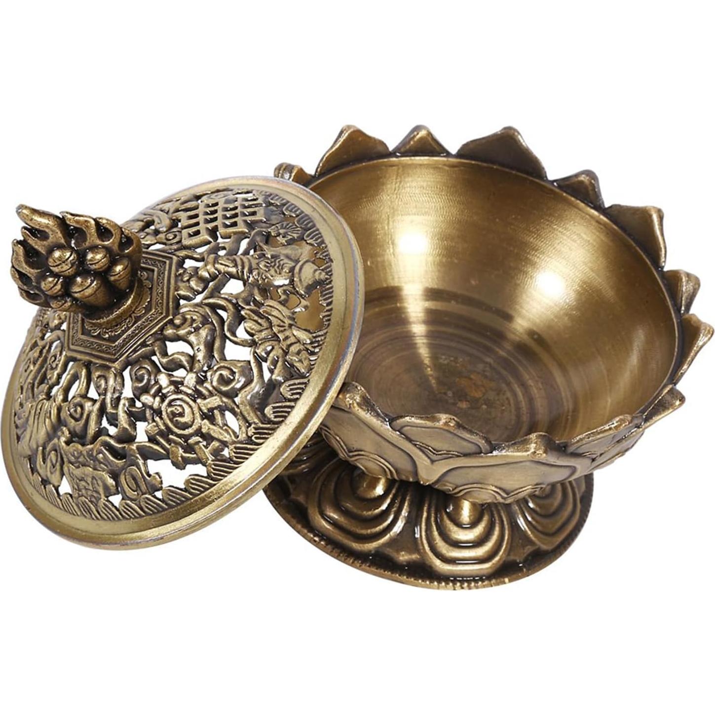 Quemador de Incienso Loto Kodrily de Aleación de Zinc 7x7cm